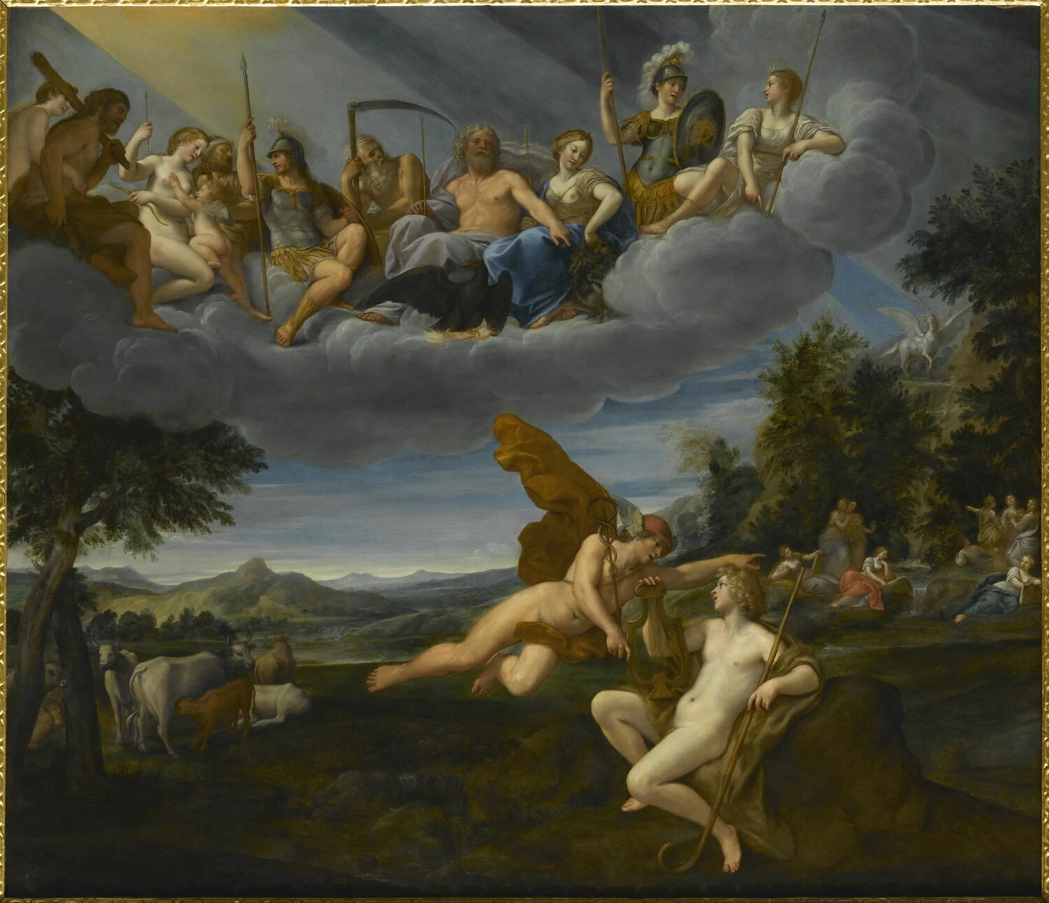Apollo e Ermes nell'allegoria del mondo celeste - Musée national du château de Fontainebleau, Fontainebleau
